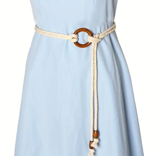 Ceinture Tressée Double Cordon Femme